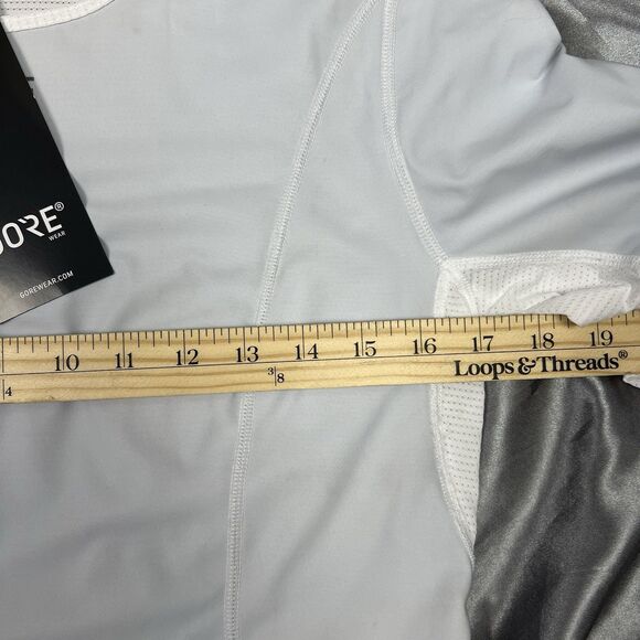 GORE Windstopper Medium Base Layer Long Sleeve Shirt Light Grey White Ski Snow - Picture 15 of 17